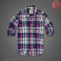 heren abercrombie fitch plaid lang overhemd purper koningsblauw groen Overhemd Vermaken grutw630